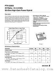 PTH32003 datasheet pdf Ericsson Microelectronics