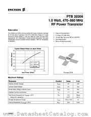 PTB20206 datasheet pdf Ericsson Microelectronics