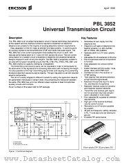 PBL3852 datasheet pdf Ericsson Microelectronics