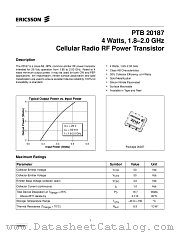 PTB20187 datasheet pdf Ericsson Microelectronics
