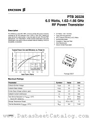 PTB20228 datasheet pdf Ericsson Microelectronics