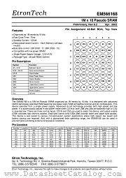EM566168 datasheet pdf Etron Tech