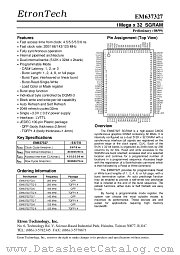 EM637327 datasheet pdf Etron Tech