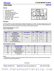 LMA184 datasheet pdf Filtronic