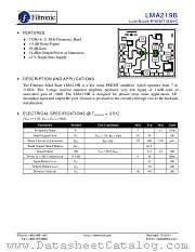 LMA219B datasheet pdf Filtronic