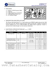 LMA417 datasheet pdf Filtronic