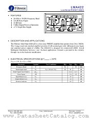 LMA422 datasheet pdf Filtronic