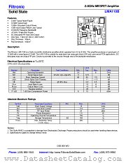 LMA110B datasheet pdf Filtronic