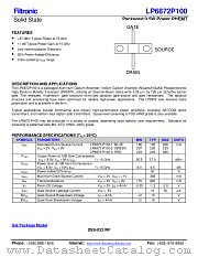 LP6872P100 datasheet pdf Filtronic