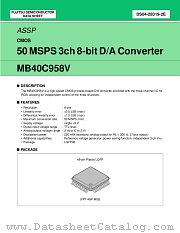 MB40C958V datasheet pdf Fujitsu Microelectronics