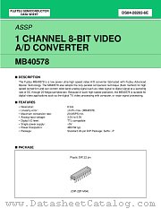 MB40578 datasheet pdf Fujitsu Microelectronics