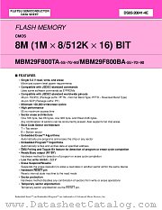 MBM29F800TA-70 datasheet pdf Fujitsu Microelectronics