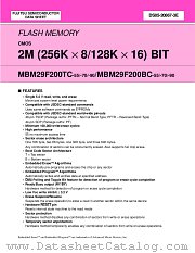 MBM29F200BC-90 datasheet pdf Fujitsu Microelectronics
