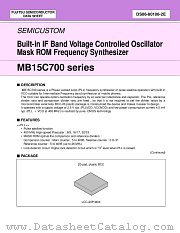 MB15C700 SERIES datasheet pdf Fujitsu Microelectronics