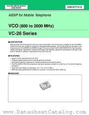 VC-26 SERIES datasheet pdf Fujitsu Microelectronics