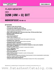 MBM29F033C-90 datasheet pdf Fujitsu Microelectronics