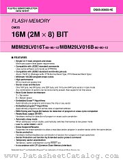 MBM29LV016T-80 datasheet pdf Fujitsu Microelectronics