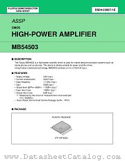 MB54503 datasheet pdf Fujitsu Microelectronics