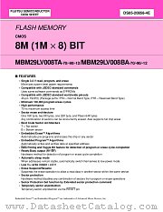 MBM29LV008BA-70 datasheet pdf Fujitsu Microelectronics
