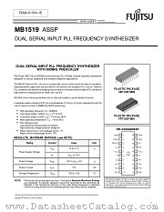 MB1519 datasheet pdf Fujitsu Microelectronics