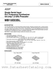 MB15E03SL datasheet pdf Fujitsu Microelectronics