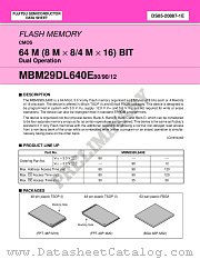 MBM29DL640E90 datasheet pdf Fujitsu Microelectronics