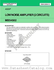 MB54502 datasheet pdf Fujitsu Microelectronics