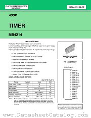 MB4214 datasheet pdf Fujitsu Microelectronics