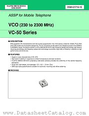 VC-50 SERIES datasheet pdf Fujitsu Microelectronics