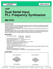 MB15F03 datasheet pdf Fujitsu Microelectronics