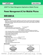 MB3893A datasheet pdf Fujitsu Microelectronics