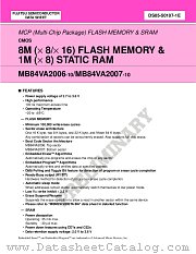 MB84VA2006-10 datasheet pdf Fujitsu Microelectronics