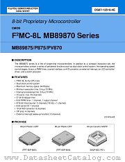 MB89PV870 datasheet pdf Fujitsu Microelectronics