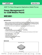 MB3891 datasheet pdf Fujitsu Microelectronics