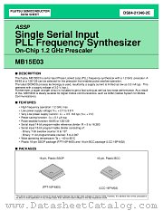 MB15E03 datasheet pdf Fujitsu Microelectronics
