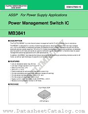 MB3841 datasheet pdf Fujitsu Microelectronics