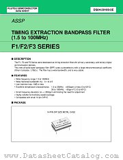F3 SERIES datasheet pdf Fujitsu Microelectronics