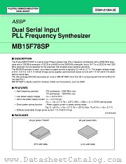 MB15F78SP datasheet pdf Fujitsu Microelectronics
