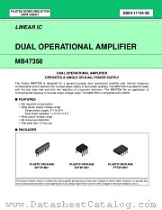 MB47358 datasheet pdf Fujitsu Microelectronics