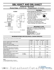SBL1040CT datasheet pdf General Semiconductor
