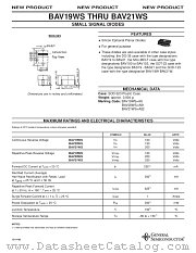 BAV19WS datasheet pdf General Semiconductor