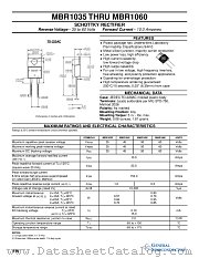 MBR1060 datasheet pdf General Semiconductor