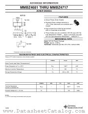 MMBZ4681 THRU MMBZ4717 datasheet pdf General Semiconductor