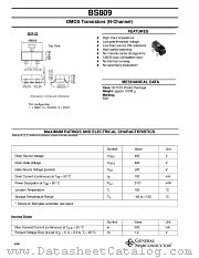 BS809 datasheet pdf General Semiconductor