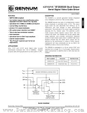 GS9029 datasheet pdf Gennum Corporation