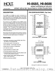 HI-8685 datasheet pdf Holt Integrated Circuits