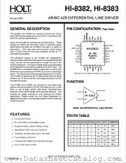 HI-8382 datasheet pdf Holt Integrated Circuits