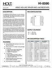 HI-8590 datasheet pdf Holt Integrated Circuits