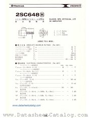 2SC648H datasheet pdf Hitachi Semiconductor