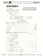 2SC684 datasheet pdf Hitachi Semiconductor